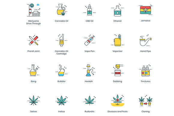 84 Marijuana & Weed Icons in Flat Icons - product preview 4