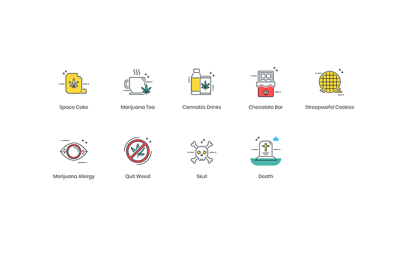84 Marijuana & Weed Icons in Flat Icons - product preview 5