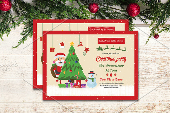 Christmas Party Invitation V899 in Flyer Templates - product preview 1