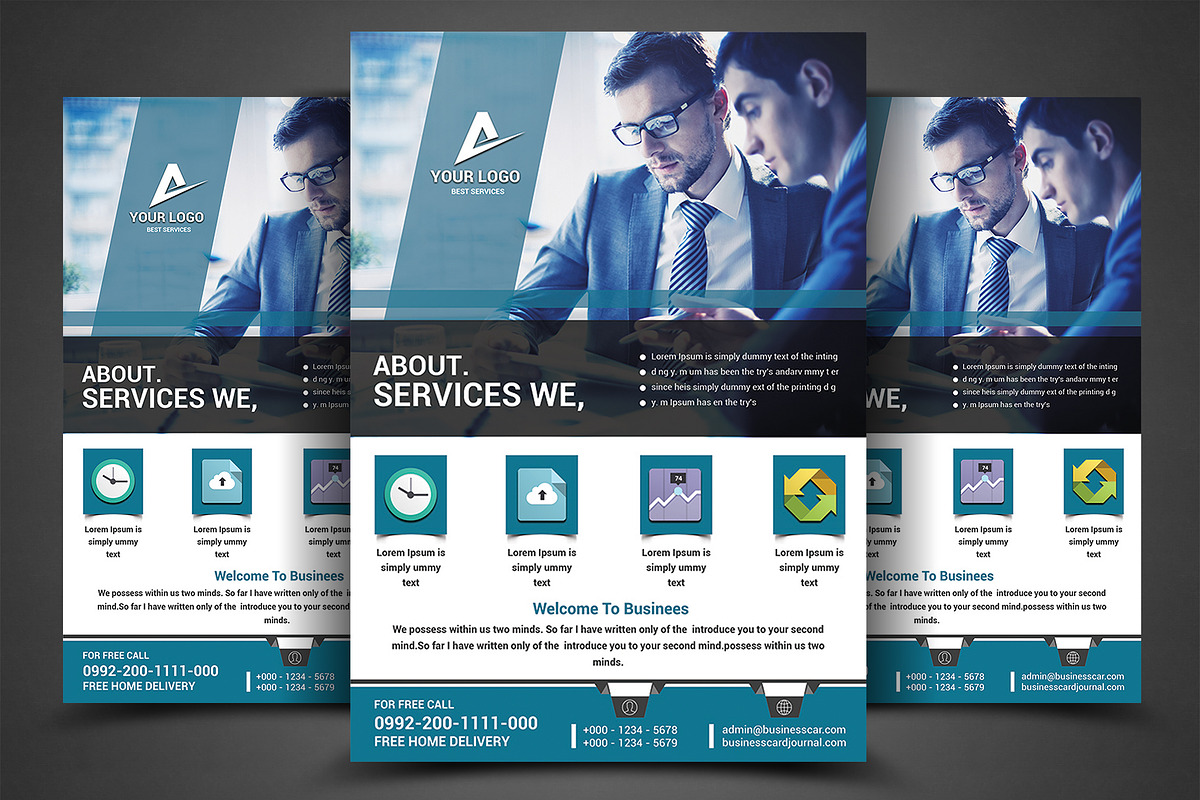 Business Planner Flyers Print Templa in Flyer Templates - product preview 8