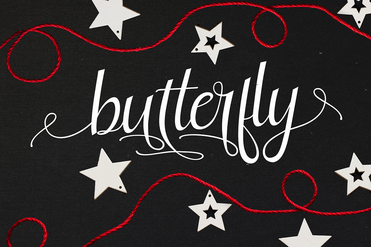 Butterfly in Script Fonts - product preview 8