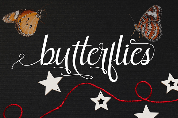 Butterfly in Script Fonts - product preview 1