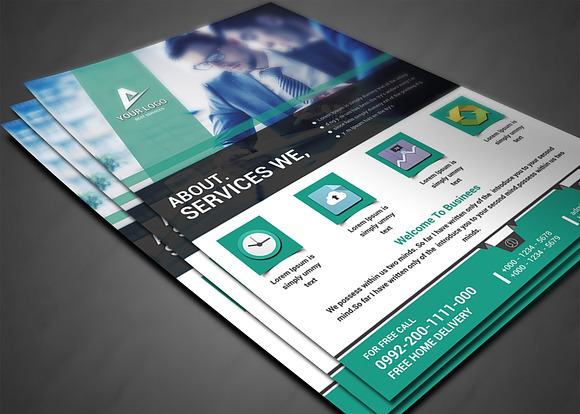Business Planner Flyers Print Templa in Flyer Templates - product preview 2