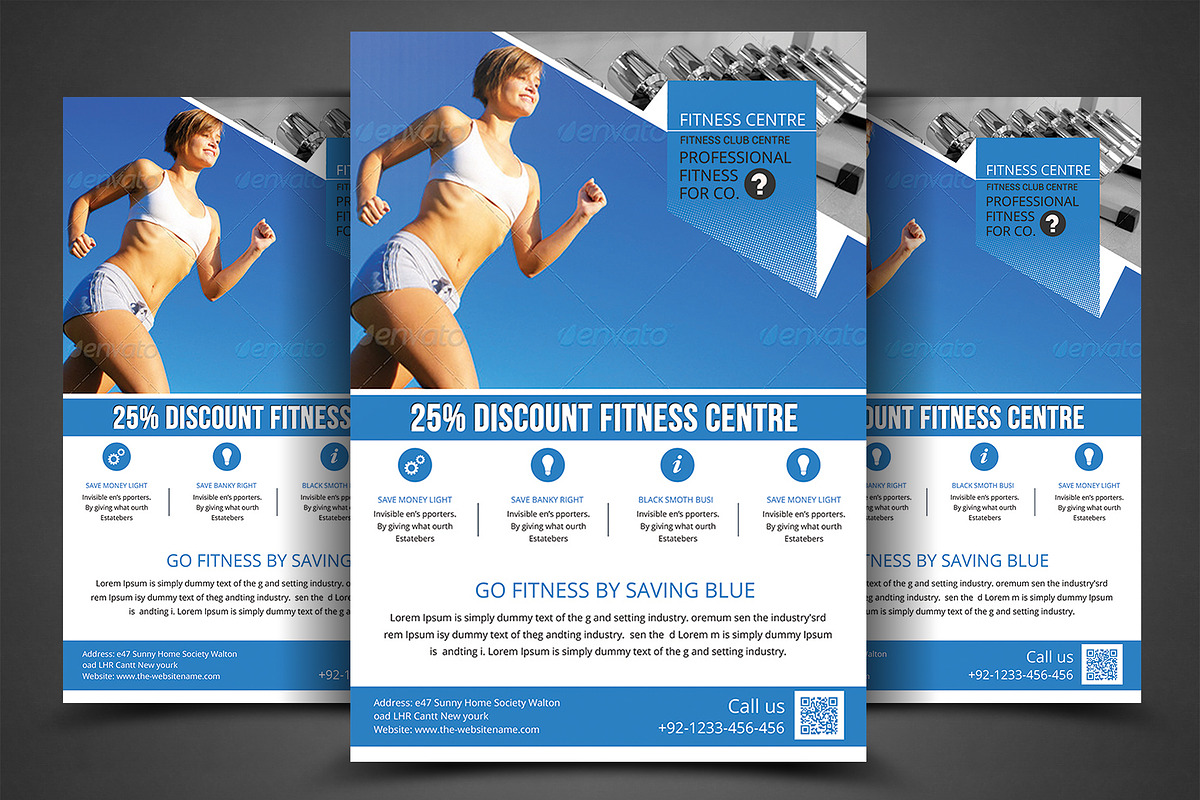 Fitness Flyer - Gym Flyer Print Temp in Flyer Templates - product preview 8