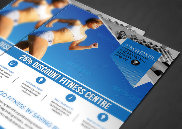 Fitness Flyer - Gym Flyer Print Temp in Flyer Templates - product preview 3