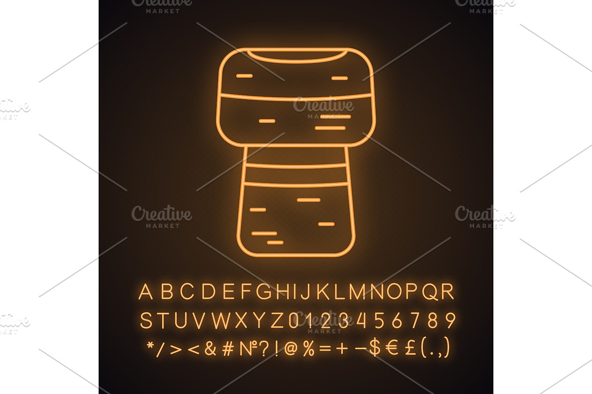 Wine cork neon light icon in Icons - product preview 8