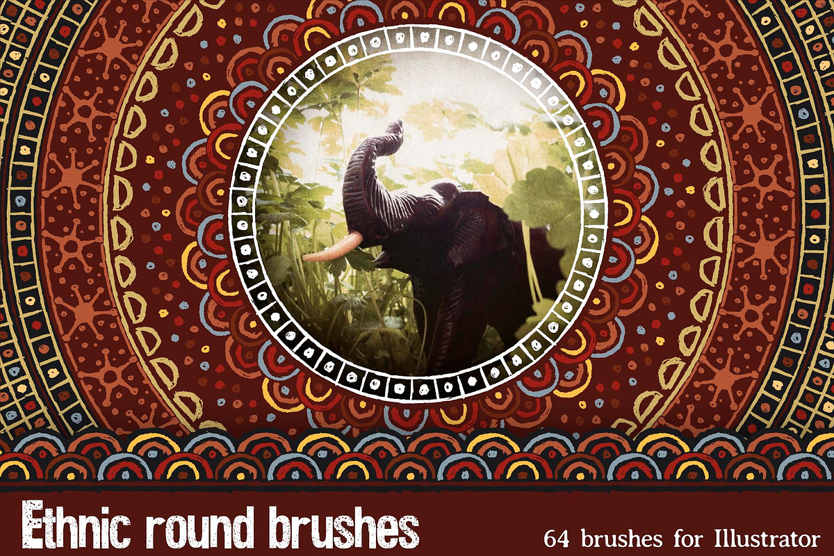 Ethnic round brushes in Add-Ons - product preview 8