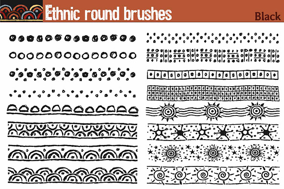 Ethnic round brushes in Add-Ons - product preview 6