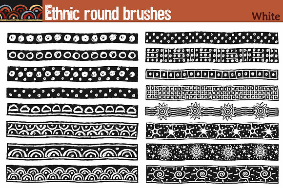 Ethnic round brushes in Add-Ons - product preview 7
