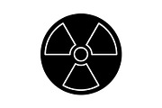 Nuclear energy glyph icon