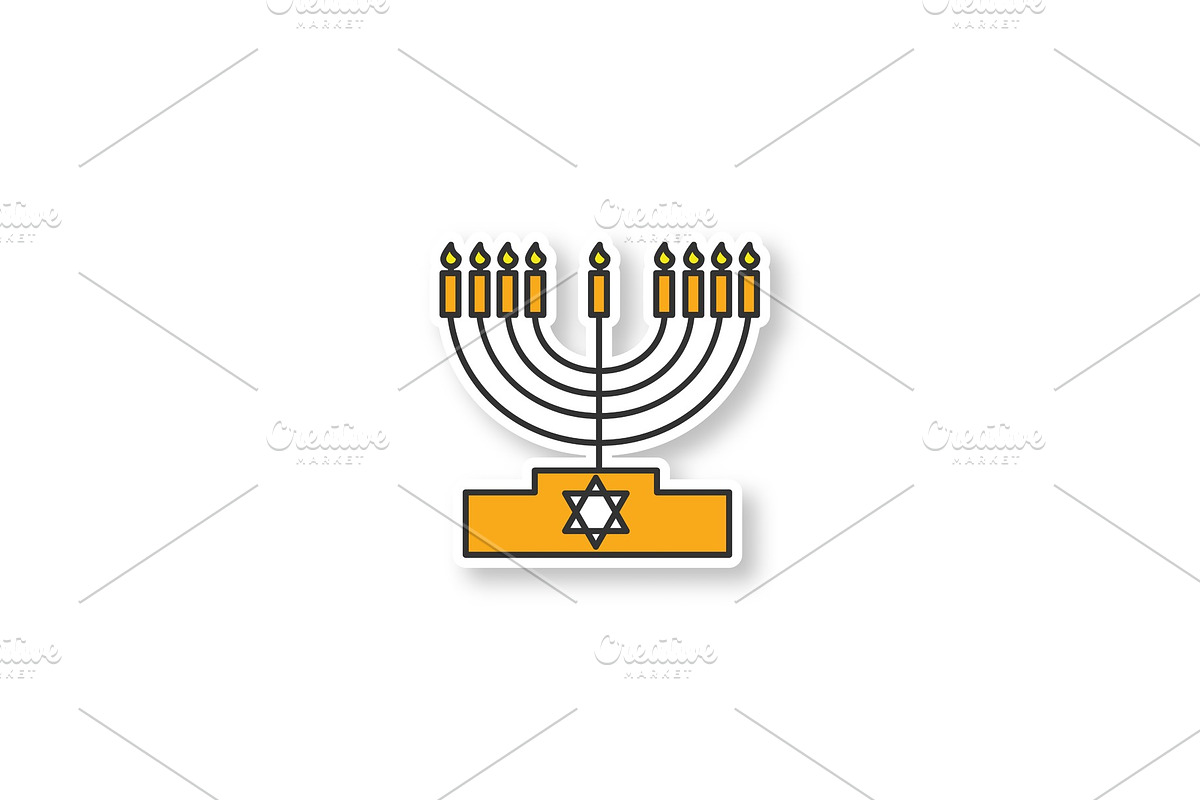 Menorah patch in Icons - product preview 8