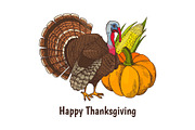 Happy Thanksgiving Poster Turkey