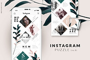Instagram PUZZLE template -Botanical