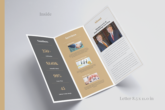 Law Firm Trifold brochure in Brochure Templates - product preview 1