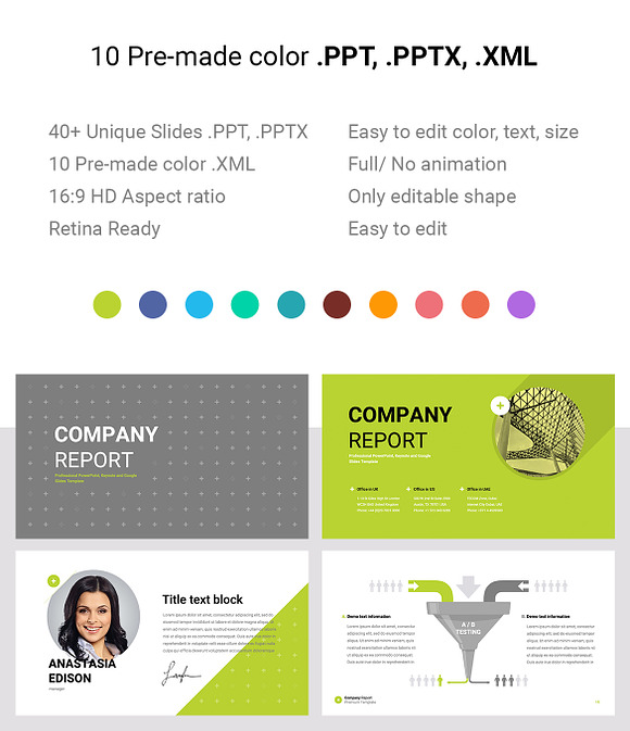 Company Report PowerPoint Template in PowerPoint Templates - product preview 1