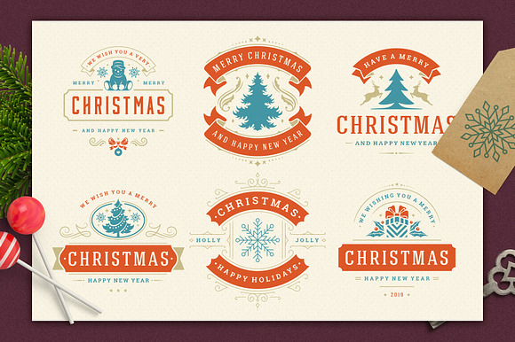 Christmas Retro Design Bundle in Illustrations - product preview 1