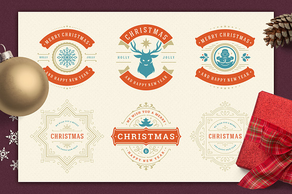 Christmas Retro Design Bundle in Illustrations - product preview 2