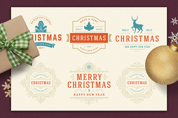 Christmas Retro Design Bundle in Illustrations - product preview 5