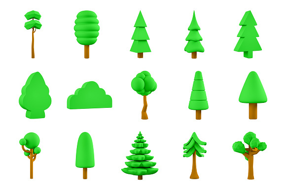 Low Poly Tree Pack in Objects - product preview 4