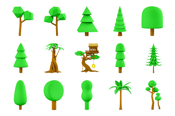 Low Poly Tree Pack in Objects - product preview 5