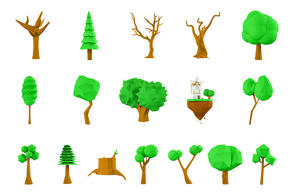 Low Poly Tree Pack in Objects - product preview 6