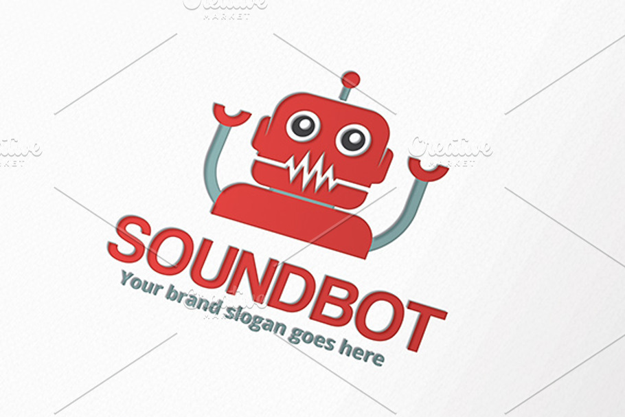 Sound Robot Logo in Logo Templates - product preview 8