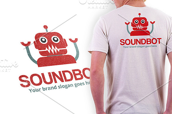 Sound Robot Logo in Logo Templates - product preview 2