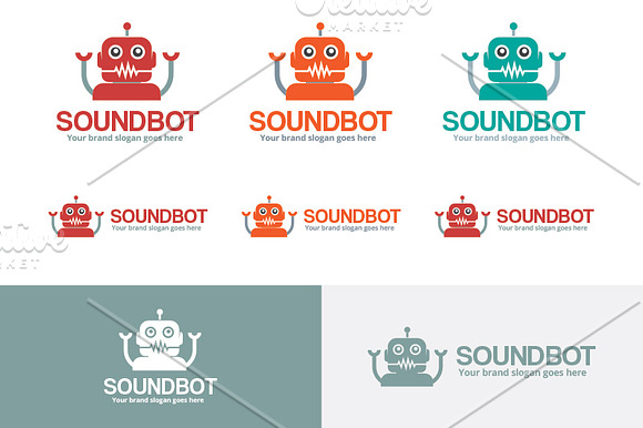 Sound Robot Logo in Logo Templates - product preview 3