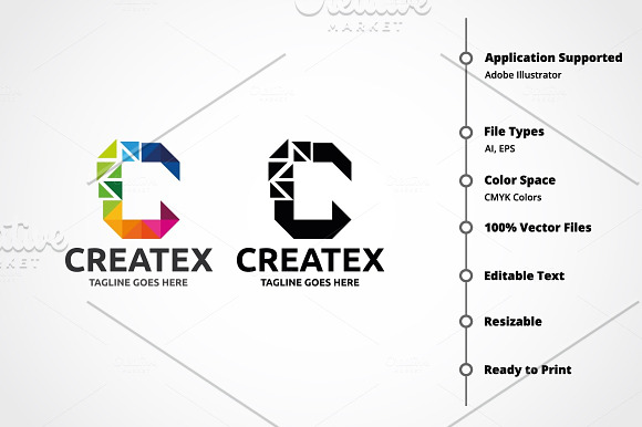 Letter C - Createx Logo in Logo Templates - product preview 5