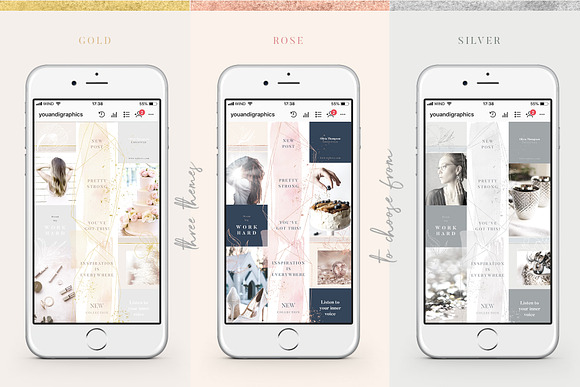 Luxury Instagram Posts and Stories in Instagram Templates - product preview 3