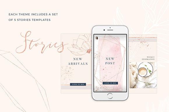 Luxury Instagram Posts and Stories in Instagram Templates - product preview 14