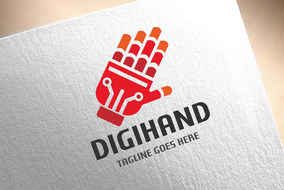Digital Hand Logo in Logo Templates - product preview 8