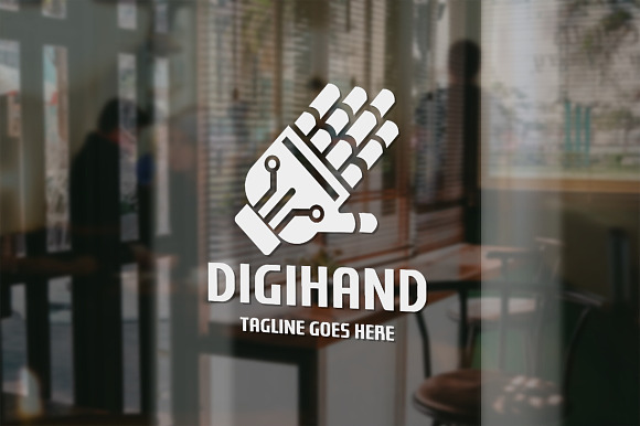 Digital Hand Logo in Logo Templates - product preview 1
