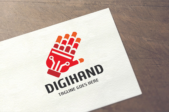 Digital Hand Logo in Logo Templates - product preview 2