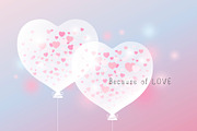 Love concept of heart balloon