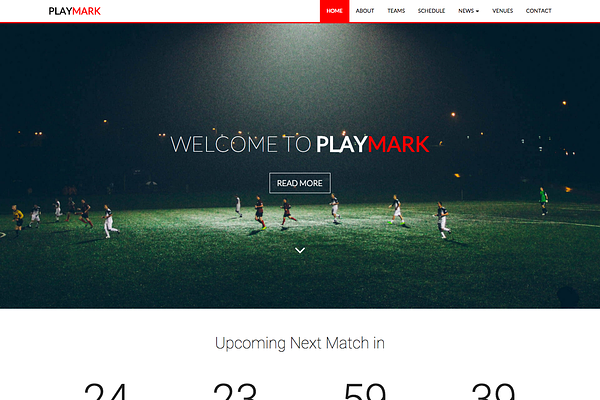 PlayMark - Sports Website Template