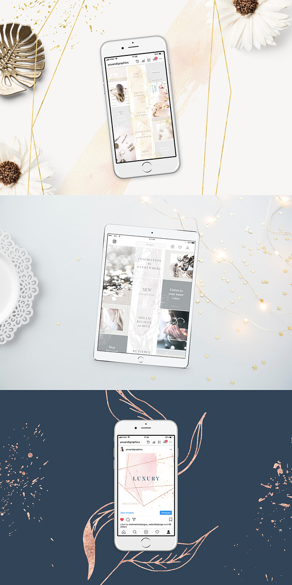Luxury Instagram Posts and Stories in Instagram Templates - product preview 16