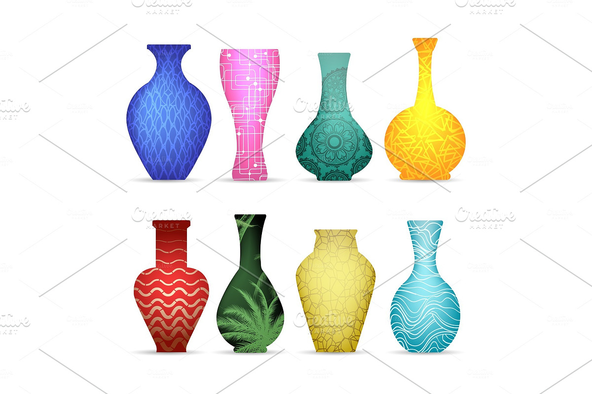 Modern vases collection in Objects - product preview 8