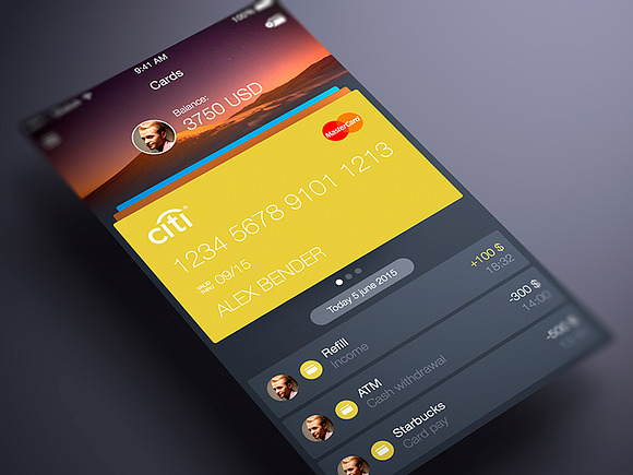 Finance App UI in Product Mockups - product preview 1