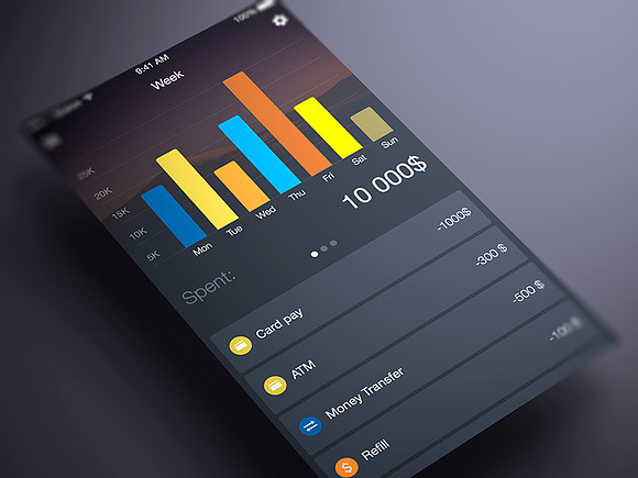 Finance App UI in Product Mockups - product preview 3