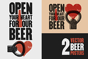 Beer phrase vintage style poster.
