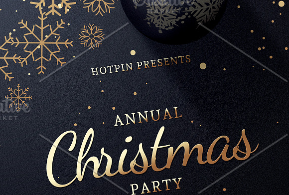 Christmas Party Flyer Invitation in Postcard Templates - product preview 2