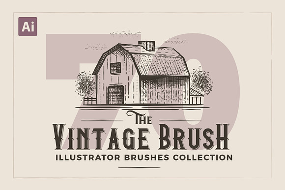 Vintage Illustrator Brushes in Add-Ons - product preview 7