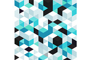 Abstract background with color cubes