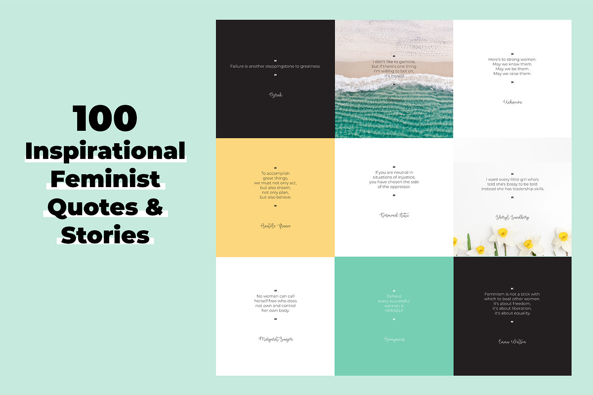 100 Inspirational Feminist Quotes in Social Media Templates - product preview 8