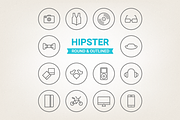 Circle hipster icons
