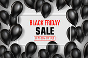 Black Friday Sale posters. Balloons