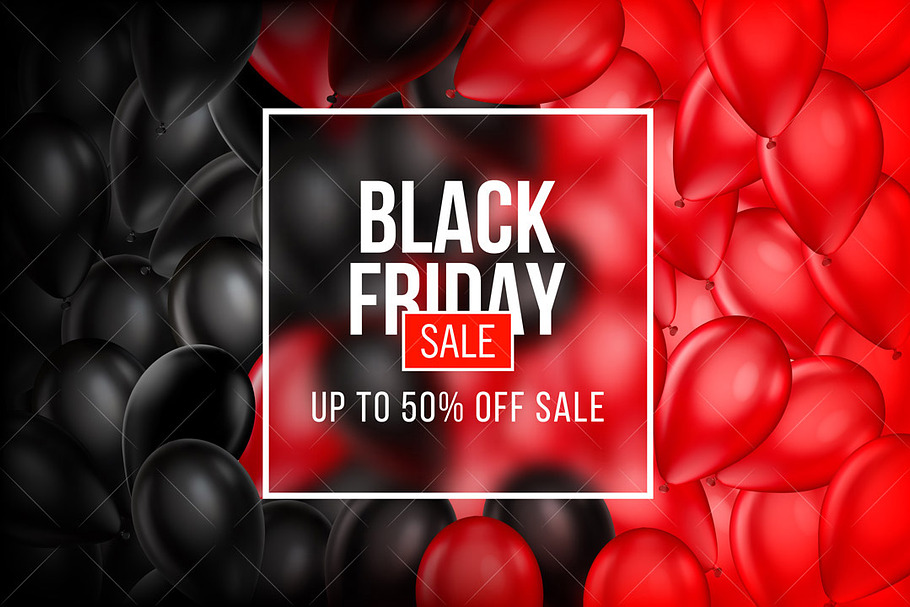 Black Friday Sale posters. Balloons in Illustrations - product preview 8