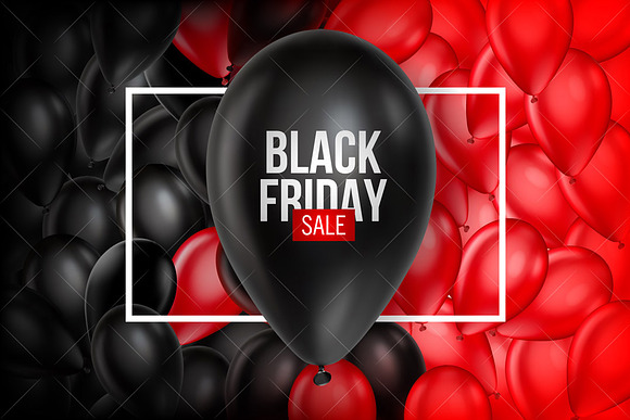 Black Friday Sale posters. Balloons in Illustrations - product preview 2