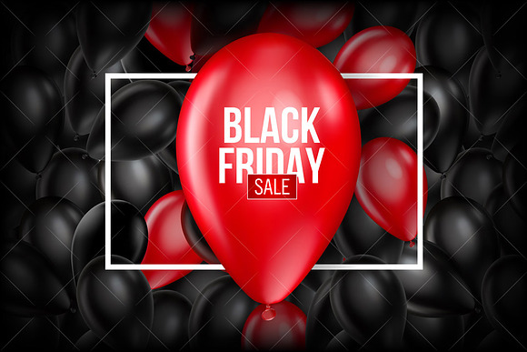 Black Friday Sale posters. Balloons in Illustrations - product preview 3